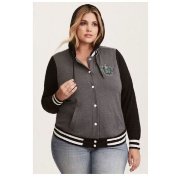 Torrid x harry potter/ gryffendor letterman varsity Jacket/coat 3/4 xl - Picture 6 of 7